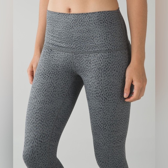 Lululemon Wunder Under Pant Full-On Luon Roll Down Dottie Dash - Picture 4 of 12